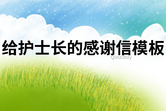 給護(hù)士長(zhǎng)的感謝信模板