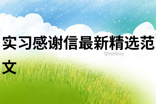 實習感謝信最新精選范文