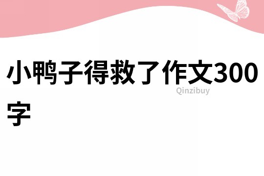 小鴨子得救了作文300字