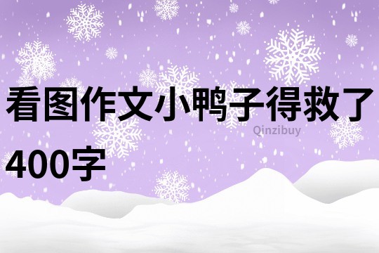 看圖作文：小鴨子得救了400字