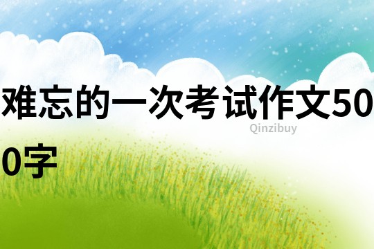 難忘的一次考試作文500字