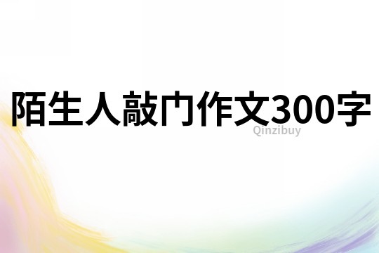 陌生人敲門作文300字