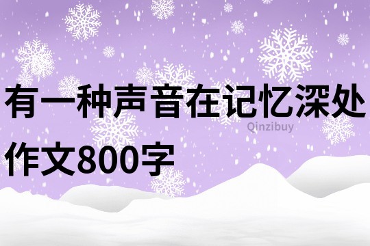 有一種聲音在記憶深處作文800字
