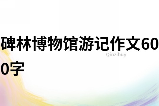 碑林博物館游記作文600字