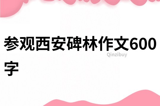 參觀西安碑林作文600字