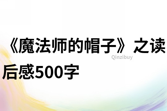 《魔法師的帽子》之讀后感500字