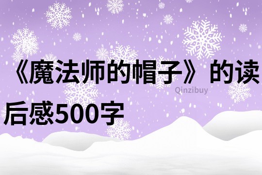 《魔法師的帽子》的讀后感500字