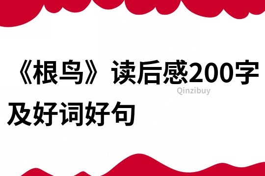 《根鳥》讀后感200字及好詞好句
