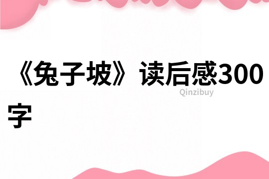 《兔子坡》讀后感300字