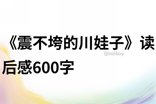 《震不垮的川娃子》讀后感600字