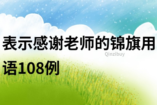 表示感謝老師的錦旗用語108例