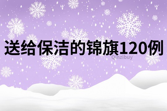 送給保潔的錦旗120例
