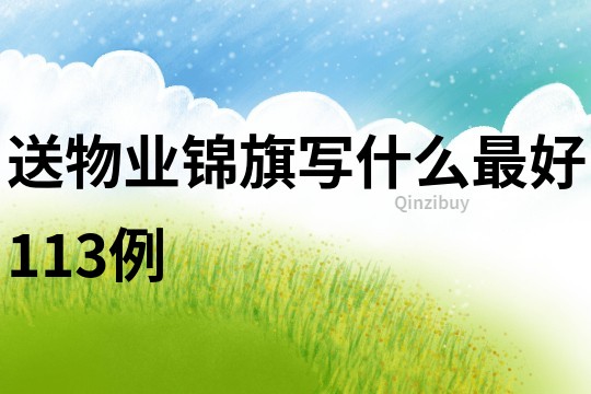 送物業(yè)錦旗寫什么最好113例