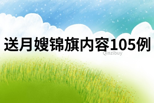 送月嫂錦旗內容105例