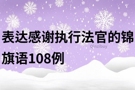 表達感謝執行法官的錦旗語108例