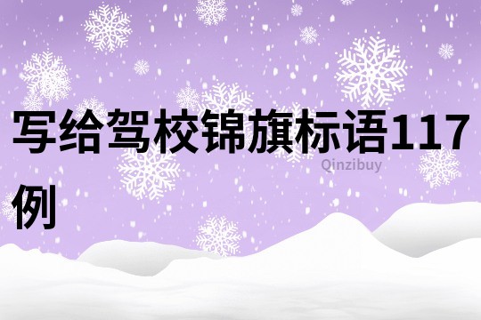 寫給駕校錦旗標語117例