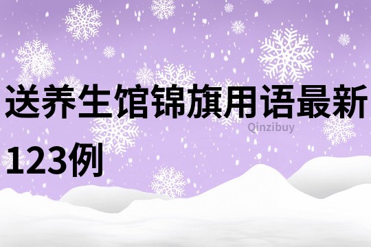 送養生館錦旗用語最新123例