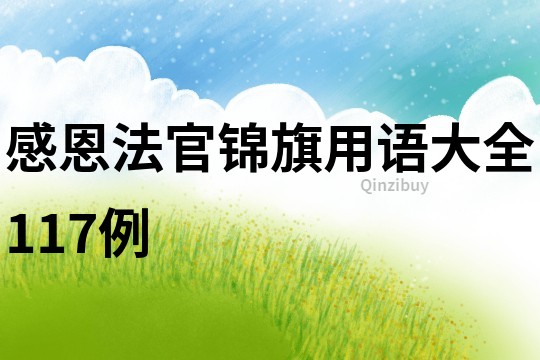 感恩法官錦旗用語大全117例