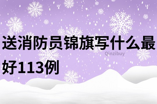 送消防員錦旗寫什么最好113例
