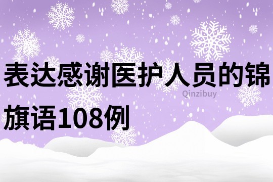 表達感謝醫護人員的錦旗語108例