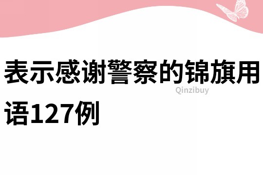 表示感謝警察的錦旗用語127例