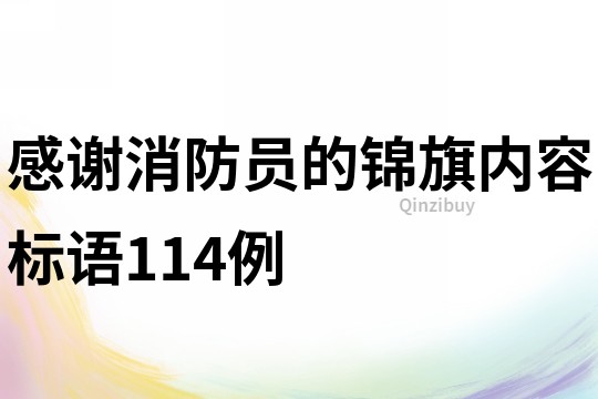 感謝消防員的錦旗內容標語114例