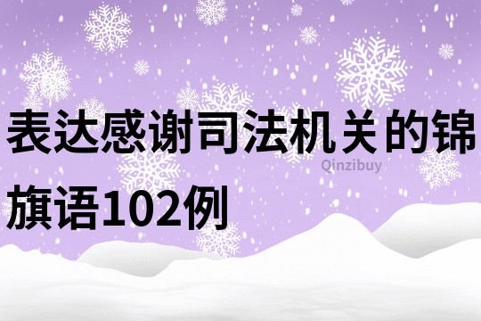 表達感謝司法機關的錦旗語102例
