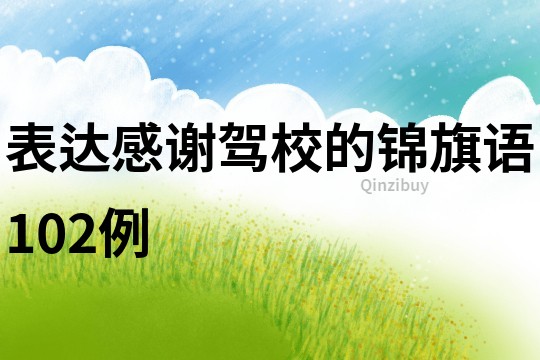 表達感謝駕校的錦旗語102例