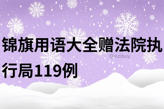 錦旗用語(yǔ)大全贈(zèng)法院執(zhí)行局119例