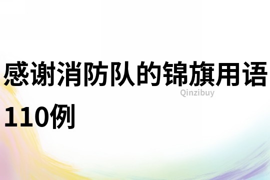 感謝消防隊的錦旗用語110例