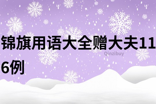 錦旗用語大全贈大夫116例