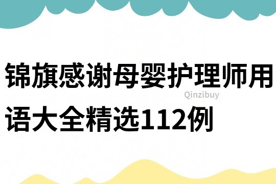 錦旗感謝母嬰護(hù)理師用語大全精選112例