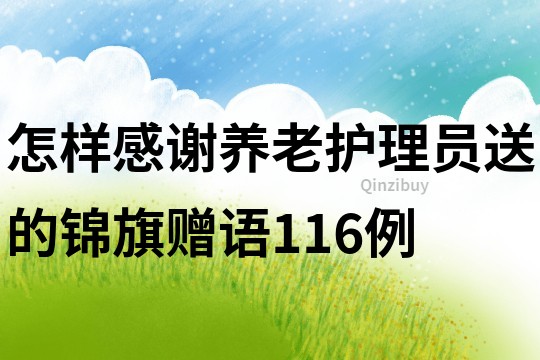 怎樣感謝養(yǎng)老護理員送的錦旗贈語116例