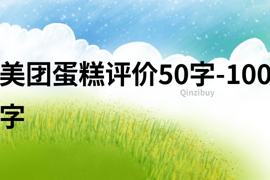 美團蛋糕評價50字-100字