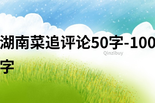 湖南菜追評論50字-100字