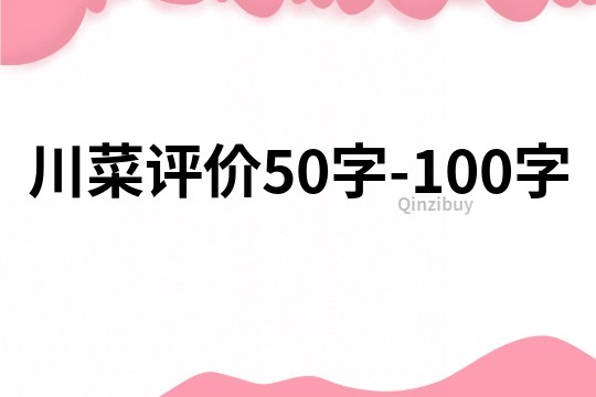 川菜評價50字-100字
