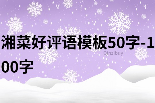 湘菜好評語模板50字-100字