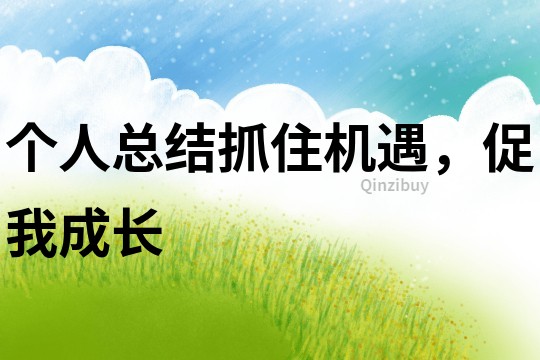 個(gè)人總結(jié)：抓住機(jī)遇，促我成長