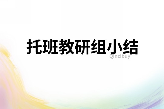 托班教研組小結