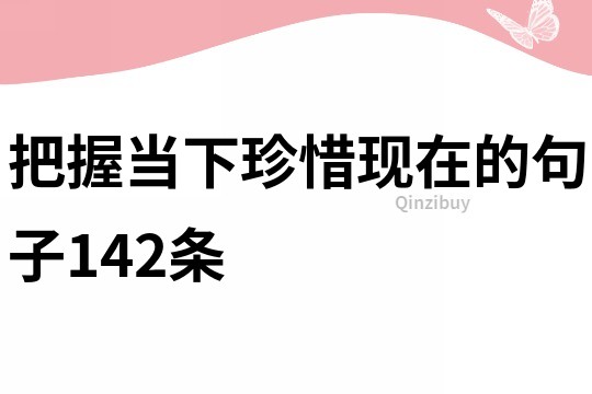 把握當下珍惜現在的句子142條