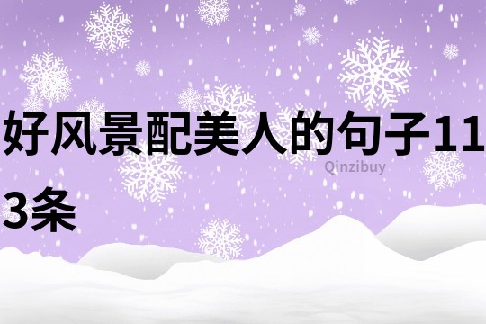 好風景配美人的句子113條