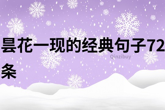 曇花一現(xiàn)的經(jīng)典句子72條