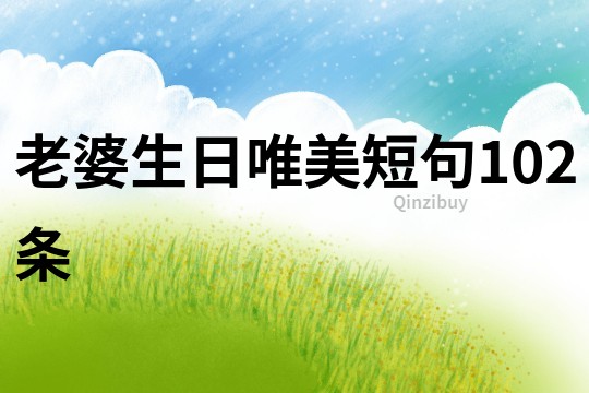 老婆生日唯美短句102條