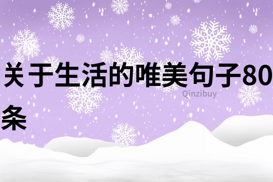 關于生活的唯美句子80條