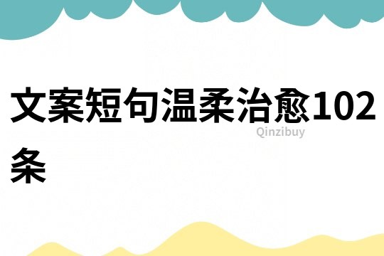 文案短句溫柔治愈102條