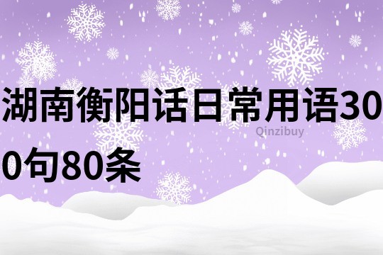 湖南衡陽話日常用語300句80條