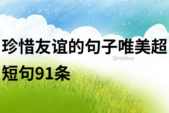 珍惜友誼的句子唯美超短句91條