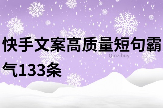快手文案高質(zhì)量短句霸氣133條