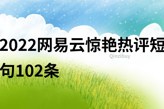 2022網易云驚艷熱評短句102條