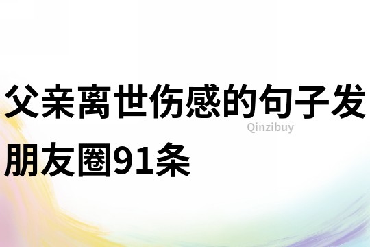 父親離世傷感的句子發朋友圈91條